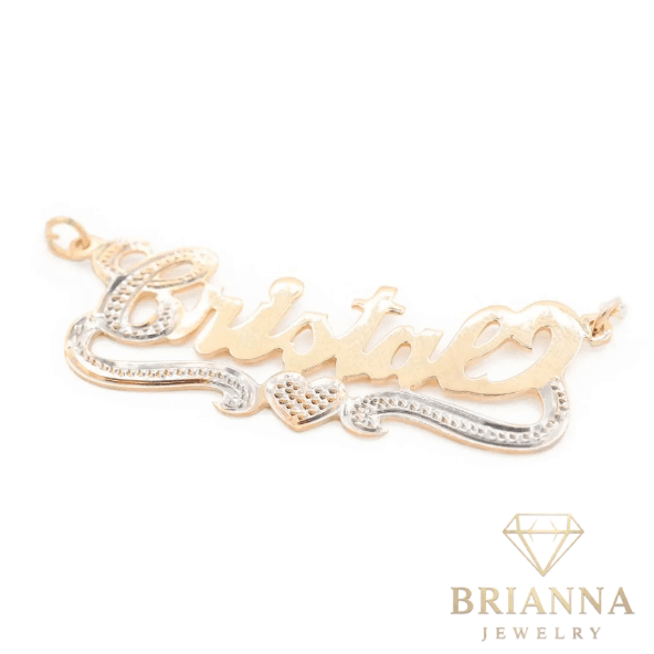 14 K Custom Name Plate 🤍 Pendant – Brianna Jewelry joya brianna jewelry