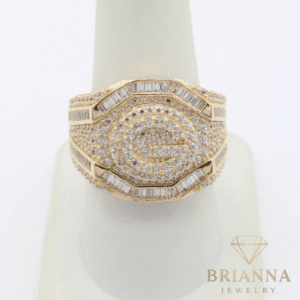 14k Initial (G) Baguette Men’s Ring – Brianna Jewelry joya brianna jewelry