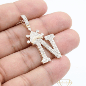 14K Initial N Pendant 💎VS Diamonds💎 – Brianna Jewelry joya brianna jewelry