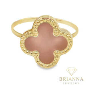 14k Women’s Pink Clover Ring – Brianna Jewelry joya brianna jewelry