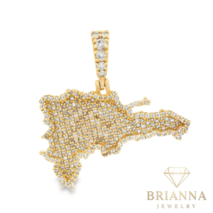 14K Dominican Republic Diamond 💎 Pendant – Brianna Jewelry joya brianna jewelry