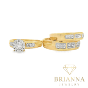14k Trio Set Round Diamond 💎 Rings – Brianna Jewelry joya brianna jewelry