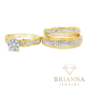14k Trio Set Round Alt. Diamond 💎 Rings – Brianna Jewelry joya brianna jewelry