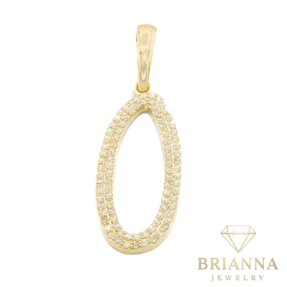 14K Big Initial (O) VVS Pendant ๐ โ Brianna Jewelry joya brianna jewelry