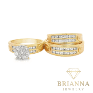 14k Trio Set Diamond 💎 Double Line Alt. Rings – Brianna Jewelry joya brianna jewelry