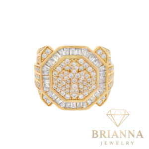 14K CZ Cross Baguette Men Ring – Brianna Jewelry joya brianna jewelry