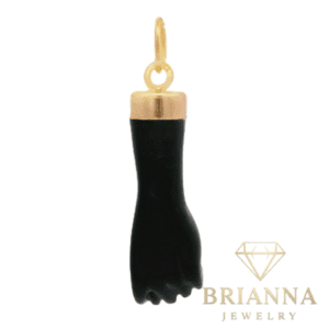 14K Azabache Black Stone Pendant – Brianna Jewelry joya brianna jewelry