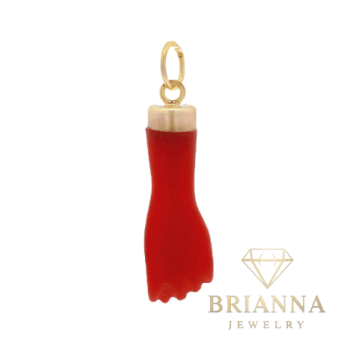 14K Azabache Red Stone Pendant – Brianna Jewelry joya brianna jewelry
