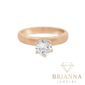 14K Women’s CZ Thick Engagement Ring – Brianna Jewelry joya brianna jewelry