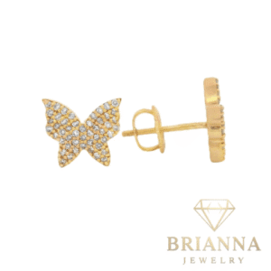 14K Butterfly VS 💎 Diamond Earrings – Brianna Jewelry joya brianna jewelry