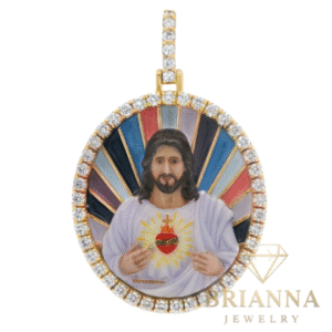 14k Jesus Face VS 💎 Diamond Round Pendant 💎 – Brianna Jewelry joya brianna jewelry