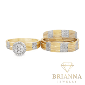 14k Trio Set Diamond 💎 Rings – Brianna Jewelry joya brianna jewelry