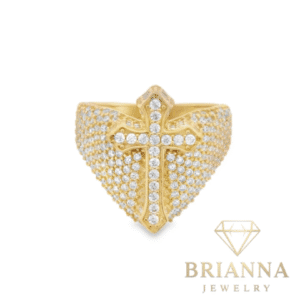 14k Cross CZ Ring – Brianna Jewelry joya brianna jewelry