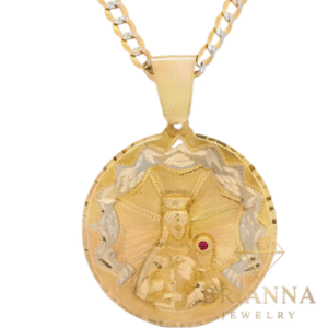 14K Virgen Pendant W/ Solid Two Tone Cuban Chain (5.7MM – 24” Inches) –
Brianna Jewelry joya brianna jewelry