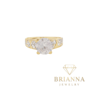 14K Women’s Sided CZ Hearts Engagement Ring – Brianna Jewelry joya brianna jewelry