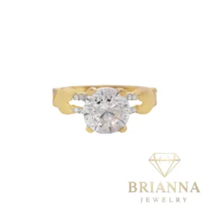 14K Women’s Heart Engagement CZ Ring – Brianna Jewelry joya brianna jewelry