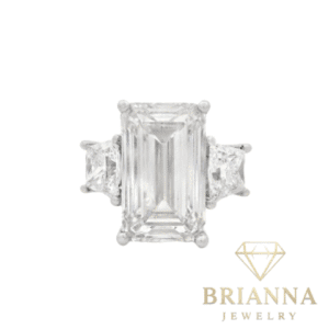14K Emeral Cut 10 CT💎 VVS Diamonds Lab Grown Ring – Brianna Jewelry joya brianna jewelry