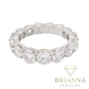 14K White Gold Eternity Ring 4.7 CT💎 VVS Diamonds lab Grown – Brianna Jewelry joya brianna jewelry