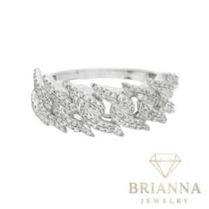 14K White Gold Men Alt. Cuban Diamond Ring 💎 – Brianna Jewelry joya brianna jewelry