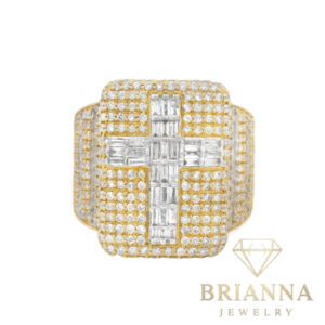 14k Men’s JUMBO Cross Square Diamond Ring 💎 – Brianna Jewelry joya brianna jewelry