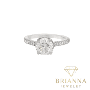 18K White Gold Engagement Ring 1.44CT VVS 💎Hybrid Diamonds – Brianna Jewelry joya brianna jewelry