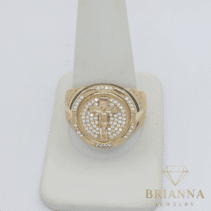 14k CZ Jesus Cross Ring – Brianna Jewelry joya brianna jewelry