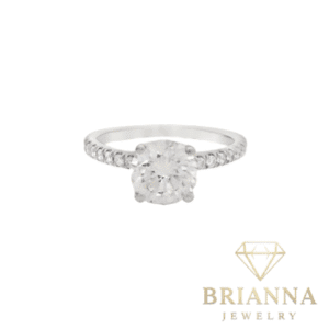18 K White Gold Engagement Ring 1.30CT VVS 💎 Hybrid Diamonds 😍 – Brianna Jewelry joya brianna jewelry