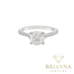 18 K White Gold Engagement Ring 1.19CT VVS 💎 Hybrid Diamonds 😍 – Brianna Jewelry joya brianna jewelry