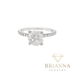 18 K White Gold Engagement Ring 1.18CT VVS 💎 Hybrid Diamonds 😍 – Brianna Jewelry joya brianna jewelry