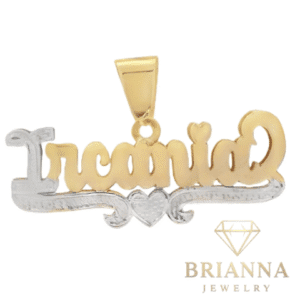 14K Custom Double Plate Name 🤍 Pendant W/ Bell – Brianna Jewelry joya brianna jewelry