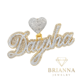 14 K Custom SOLID Diamond 💎 Name ❤️ Pendant – Brianna Jewelry joya brianna jewelry