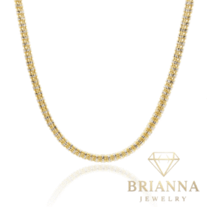 14K Moon Iced Chain (3.3MM – 22″ inches) – Brianna Jewelry joya brianna jewelry