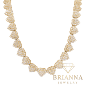 14k Heart Tennis CZ Choker (8MM) – Brianna Jewelry joya brianna jewelry
