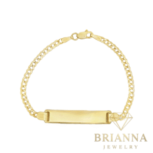 14k Cuban Solid Baby Bracelet (2MM) For Engraving – Brianna Jewelry joya brianna jewelry