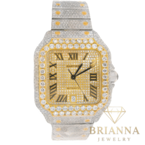 Cartier Santos XL ICED OUT 💎 VS Diamonds Two Tone For Men – Brianna Jewelry joya brianna jewelry