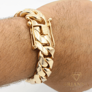 14k Miami SOLID Cuban Bracelet (17.5MM) – Brianna Jewelry joya brianna jewelry