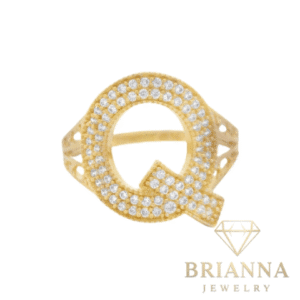 14K Initial (Q) Ring for Women – Brianna Jewelry joya brianna jewelry
