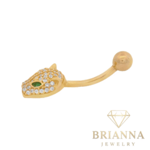 14K Panther CZ Belly Piercing – Brianna Jewelry joya brianna jewelry