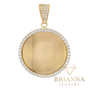 14K Round Picture Pendant (1.5” Inches ) – Brianna Jewelry joya brianna jewelry