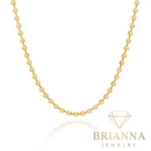 14K Moon Cut Chain (3MM / 20″ Inches) – Brianna Jewelry joya brianna jewelry