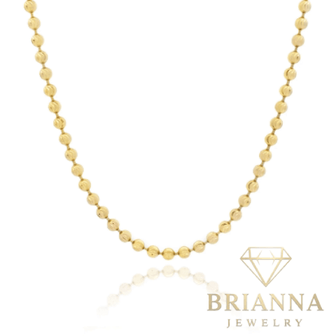 14K Moon Cut Chain (3MM / 20″ Inches) – Brianna Jewelry joya brianna jewelry