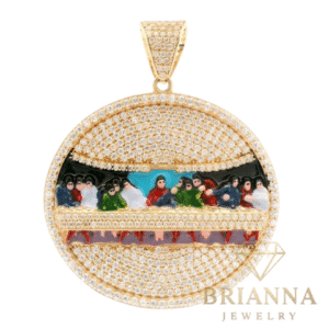 14K Last Supper CZ Pendant (2.2” Inches) – Brianna Jewelry joya brianna jewelry