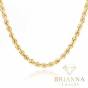 14K Hollow Rope Chain (2.5MM / 18” inches) – Brianna Jewelry joya brianna jewelry