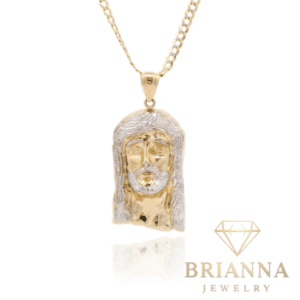 14K Jesus Face Pendant w/ Solid Cuban Chain Two Tone (3.5MM – 22” Inch –
Brianna Jewelry joya brianna jewelry