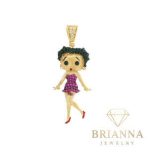 14K Betty B00p CZ Pendant (1.8” Inches) – Brianna Jewelry joya brianna jewelry