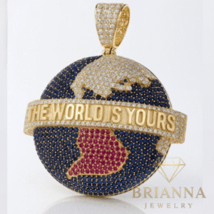 14K The World Is Yours 🌎 JUMBO Pendant – Brianna Jewelry joya brianna jewelry