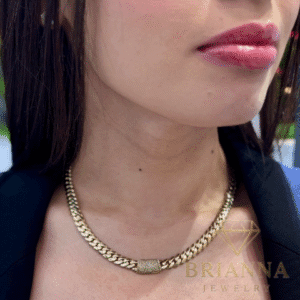 14 K Solid Cuban Choker W/ Diamond Lock💎 – Brianna Jewelry joya brianna jewelry