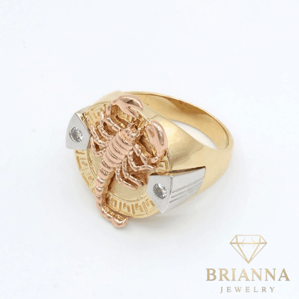 14k Men’s Scorpion Ring CZ – Brianna Jewelry joya brianna jewelry