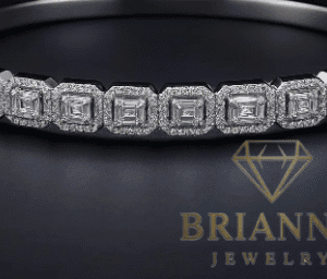 14 K White Gold Women’s Diamond Bangle – Brianna Jewelry joya brianna jewelry