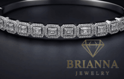 14 K White Gold Women’s Diamond Bangle – Brianna Jewelry joya brianna jewelry